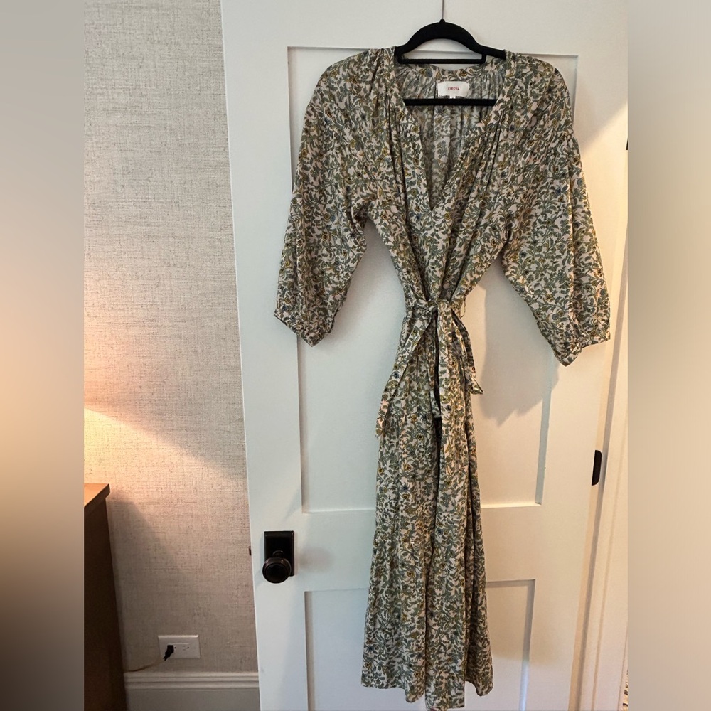 Xirena 100% cotton midi dress- lined skirt